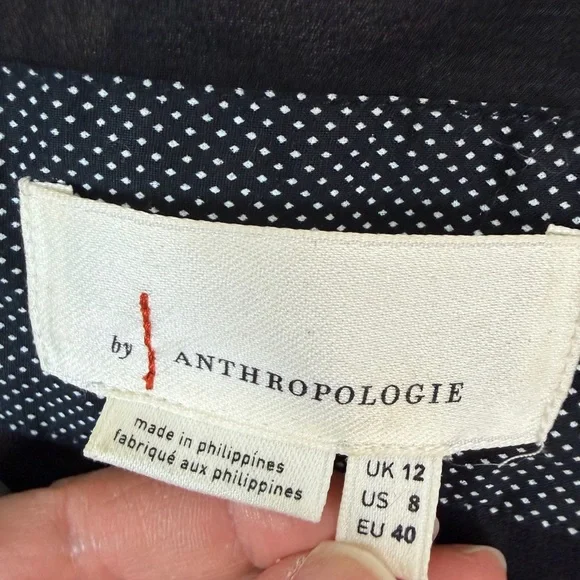 Anthropologie Francie Floral Velvet Dress Black Size 8 - Picture 8 of 9